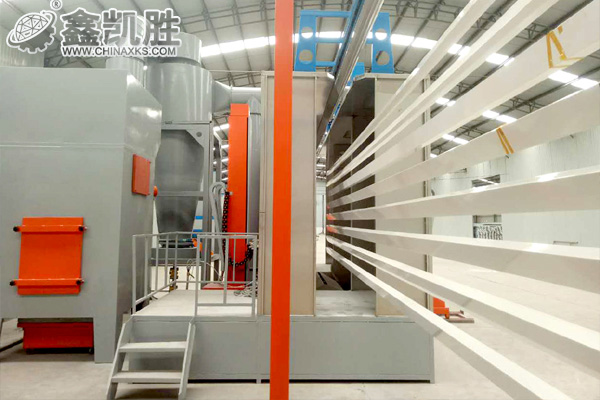 鋁材型噴粉生產線進行噴塗處理